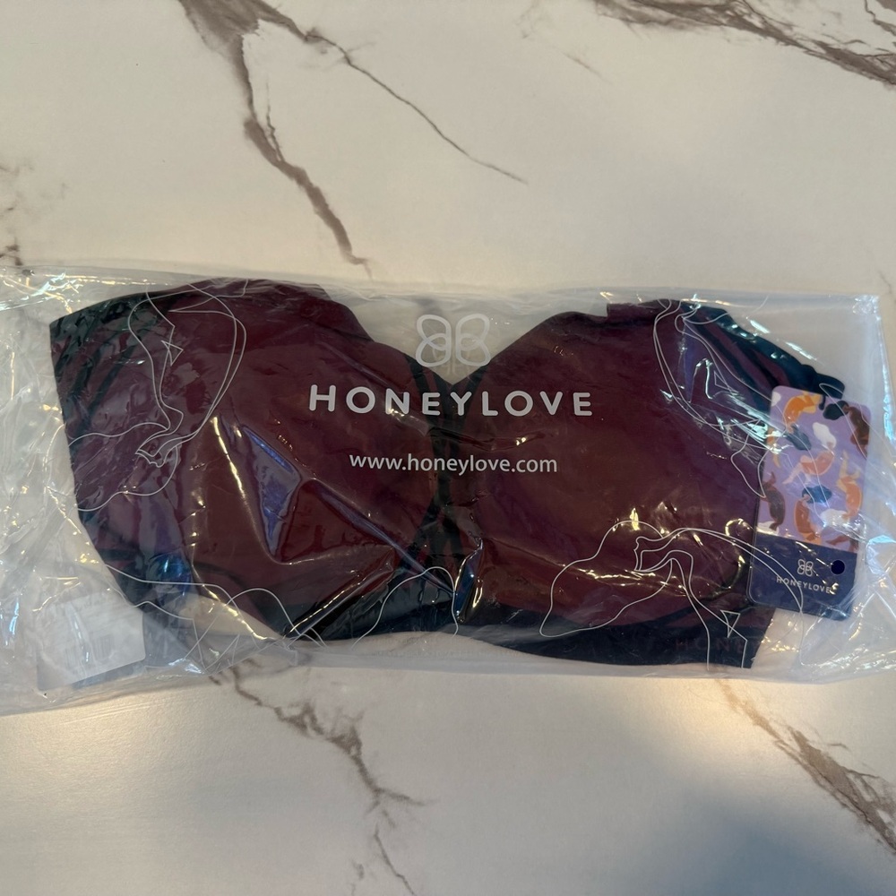 Honeylove Burgundy Silhouette Bra - Picture 2 of 11